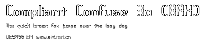 Compliant Confuse 3o (BRK).ttf字體轉換器圖片