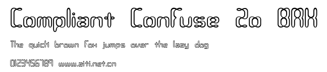 Compliant Confuse 2o BRK.ttf字體轉換器圖片