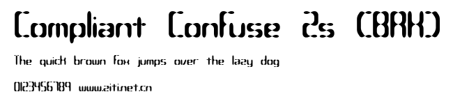 Compliant Confuse 2s (BRK).ttf字體轉換器圖片