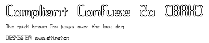 Compliant Confuse 2o (BRK).ttf字體轉換器圖片