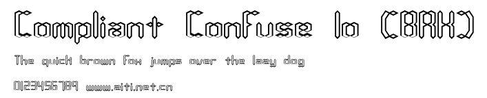Compliant Confuse 1o (BRK).ttf字體轉換器圖片