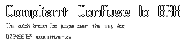 Compliant Confuse 1o BRK.ttf字體轉換器圖片