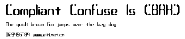 Compliant Confuse 1s (BRK).ttf字體轉換器圖片