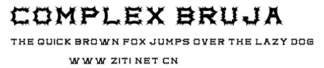 Complex bruja.ttf字體轉換器圖片