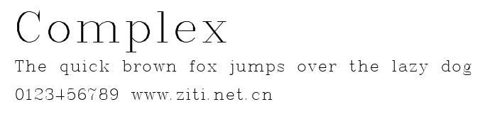 Complex.ttf字體轉換器圖片