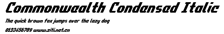 Commonwealth Condensed Italic.ttf字體轉換器圖片