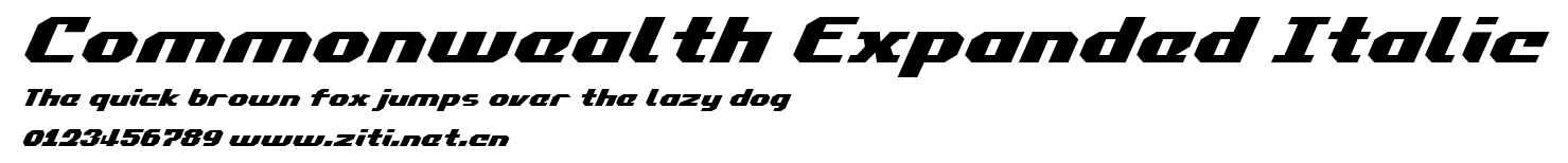 Commonwealth Expanded Italic.ttf字體轉換器圖片