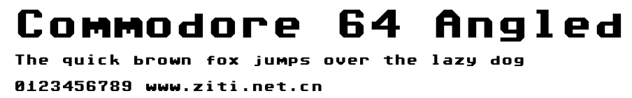 Commodore 64 Angled.ttf字體轉換器圖片