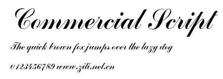 Commercial Script.ttf字體轉換器圖片