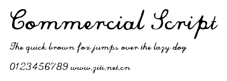 Commercial Script.ttf字體轉換器圖片