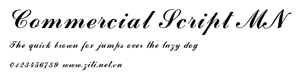 Commercial Script MN.ttf字體轉換器圖片