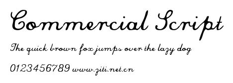 Commercial Script.ttf字體轉換器圖片