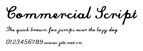 Commercial Script.ttf字體轉換器圖片