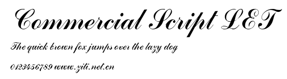 Commercial Script LET.ttf字體轉換器圖片