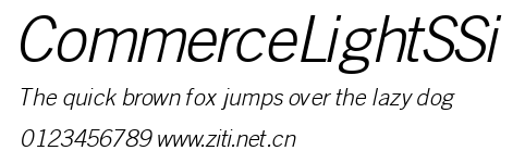 CommerceLightSSi.ttf字體轉換器圖片