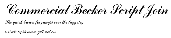 Commercial Becker Script Join.ttf字體轉換器圖片