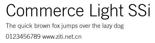 Commerce Light SSi.ttf字體轉換器圖片