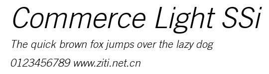 Commerce Light SSi.ttf字體轉換器圖片