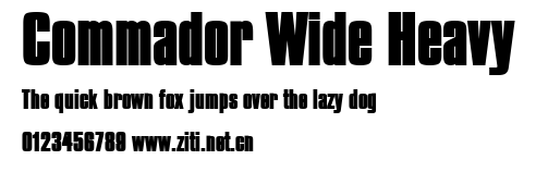 Commador Wide Heavy.ttf字體轉換器圖片