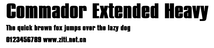 Commador Extended Heavy.ttf字體轉換器圖片