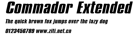 Commador Extended.ttf字體轉換器圖片