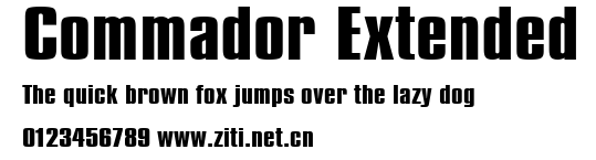 Commador Extended.ttf字體轉換器圖片
