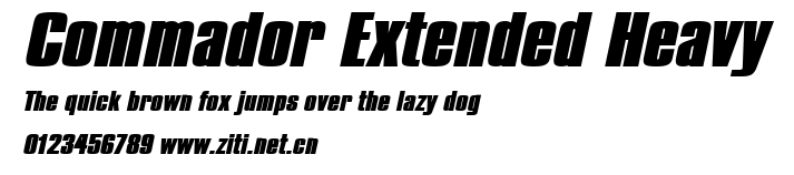 Commador Extended Heavy.ttf字體轉換器圖片