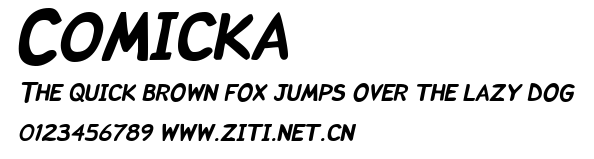 Comicka.ttf字體轉換器圖片