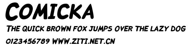 Comicka.ttf字體轉換器圖片