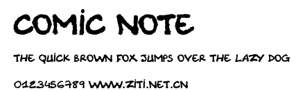 Comic Note.ttf字體轉換器圖片