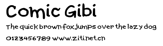 Comic Gibi.ttf字體轉換器圖片