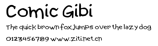 Comic Gibi.ttf字體轉換器圖片