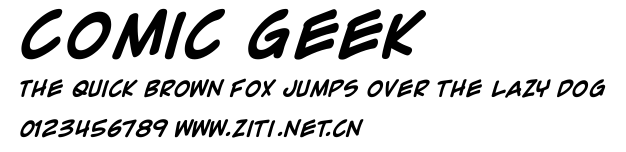 Comic Geek.ttf字體轉換器圖片