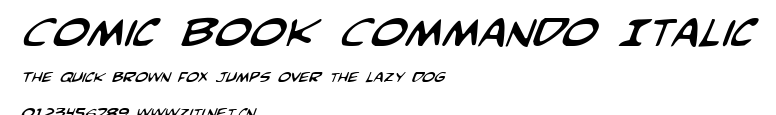 Comic Book Commando Italic.ttf字體轉換器圖片