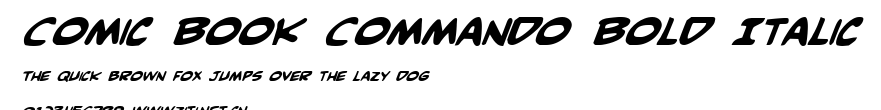 Comic Book Commando Bold Italic.ttf字體轉換器圖片