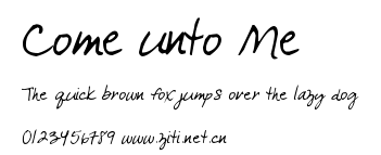 Come unto Me.ttf字體轉換器圖片