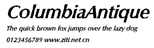 ColumbiaAntique.ttf字體轉換器圖片