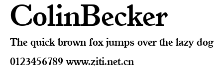 ColinBecker.ttf字體轉換器圖片