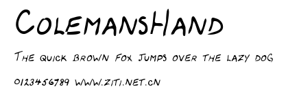 ColemansHand.ttf字體轉換器圖片