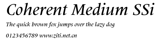 Coherent Medium SSi.ttf字體轉換器圖片