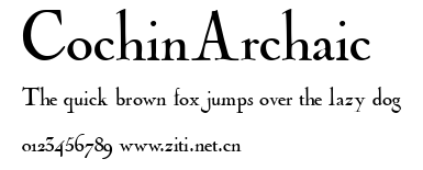 CochinArchaic.ttf字體轉換器圖片