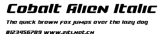 Cobalt Alien Italic.ttf字體轉換器圖片