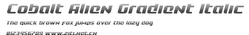 Cobalt Alien Gradient Italic.ttf字體轉換器圖片