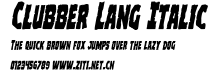 Clubber Lang Italic.ttf字體轉換器圖片