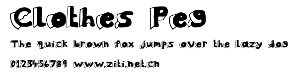 Clothes Peg.ttf字體轉換器圖片
