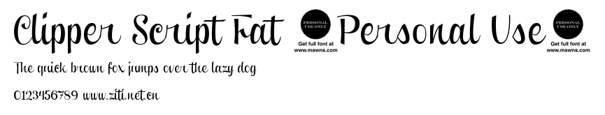 Clipper Script Fat (Personal Use).ttf