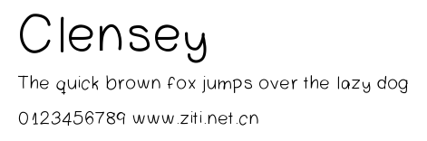 Clensey.ttf字體轉換器圖片
