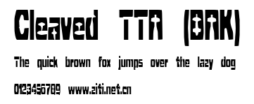 Cleaved TTR (BRK).ttf字體轉換器圖片