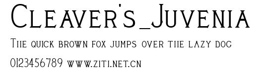 Cleaver's_Juvenia.ttf