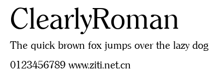 ClearlyRoman.ttf字體轉換器圖片